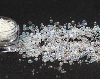 Mini Bubble ball beads mixed tiny beads for epoxy resin molds nail art glass globe filler 7 colors choose