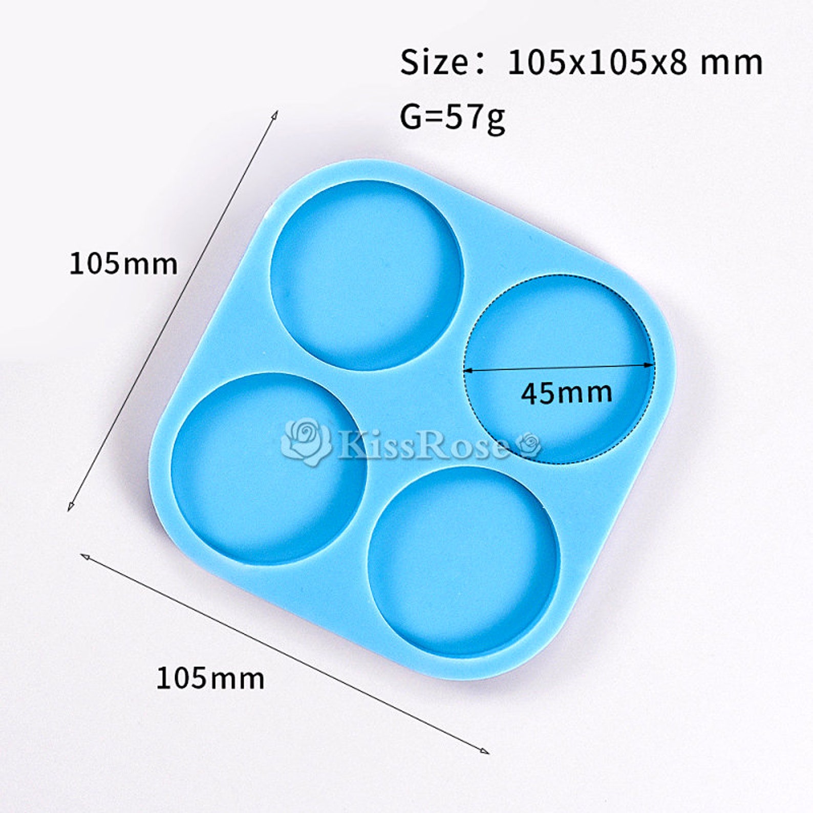 4 Grids Round Silicone Moldround Biscuit Moldround Fondant Etsy