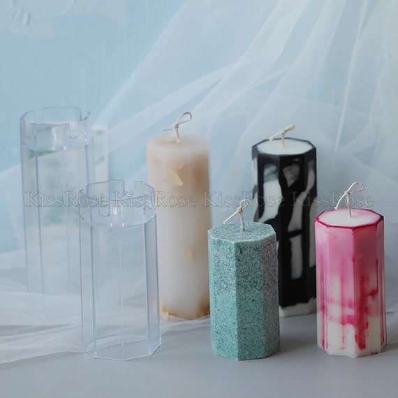 Stampo per candele a cilindro ottagonale-Stampi in acrilico per realizzare  candele-Stampo per candele artigianali fai-da-te-Stampo per candele  profumate -  Italia