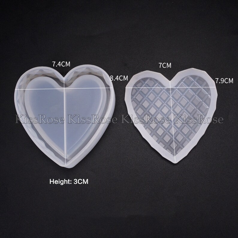 Resin Heart Box Mold With Lidsilicone Box Mold for Resin Etsy