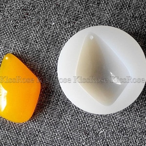 Big size Beeswax shape pendant silicone mold-Irregular gem Resin mold-Gem pendant mold with hole-Pendant jewelry mold