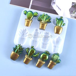 Cute cactus mold-Silicone cactus mold-Cactus resin mold-Cactus pendant mold-Succulent plants mold-Epoxy resin cactus beads mold