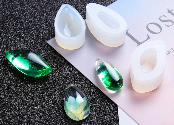 Jplzi DIY Drop Glue Mould Diamond Resin Silicone Mould Mini Jewelry Cut Diamonds Resin Epoxy Mould, Size: One size, Clear
