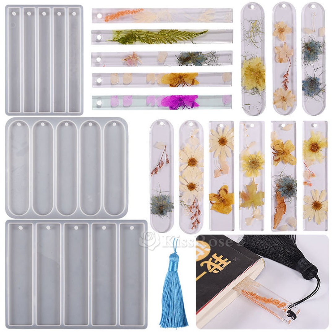 Silicone Resin Mold For Book Page Holders - 4 Shape Thumb Bookmark Mold For DIY Crafts