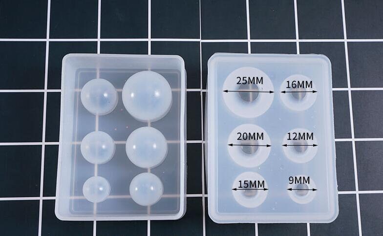 15mm,20mm,25mm Transparent Silicone Mold, Clear Resin Mould, Sphere ...
