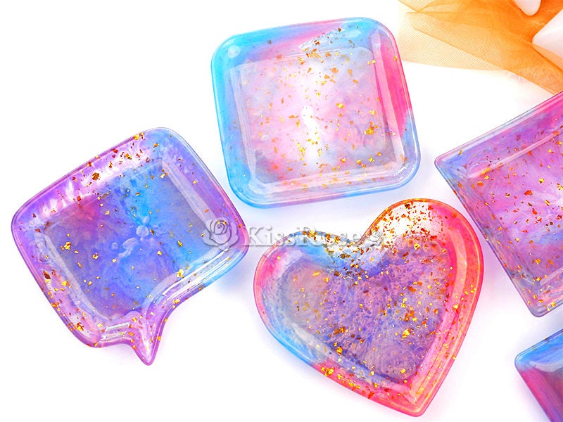 1 pcs DIY Small Plate Silicone Mold Heart Shaped Square Silicone Dish –  Rosebeading Official