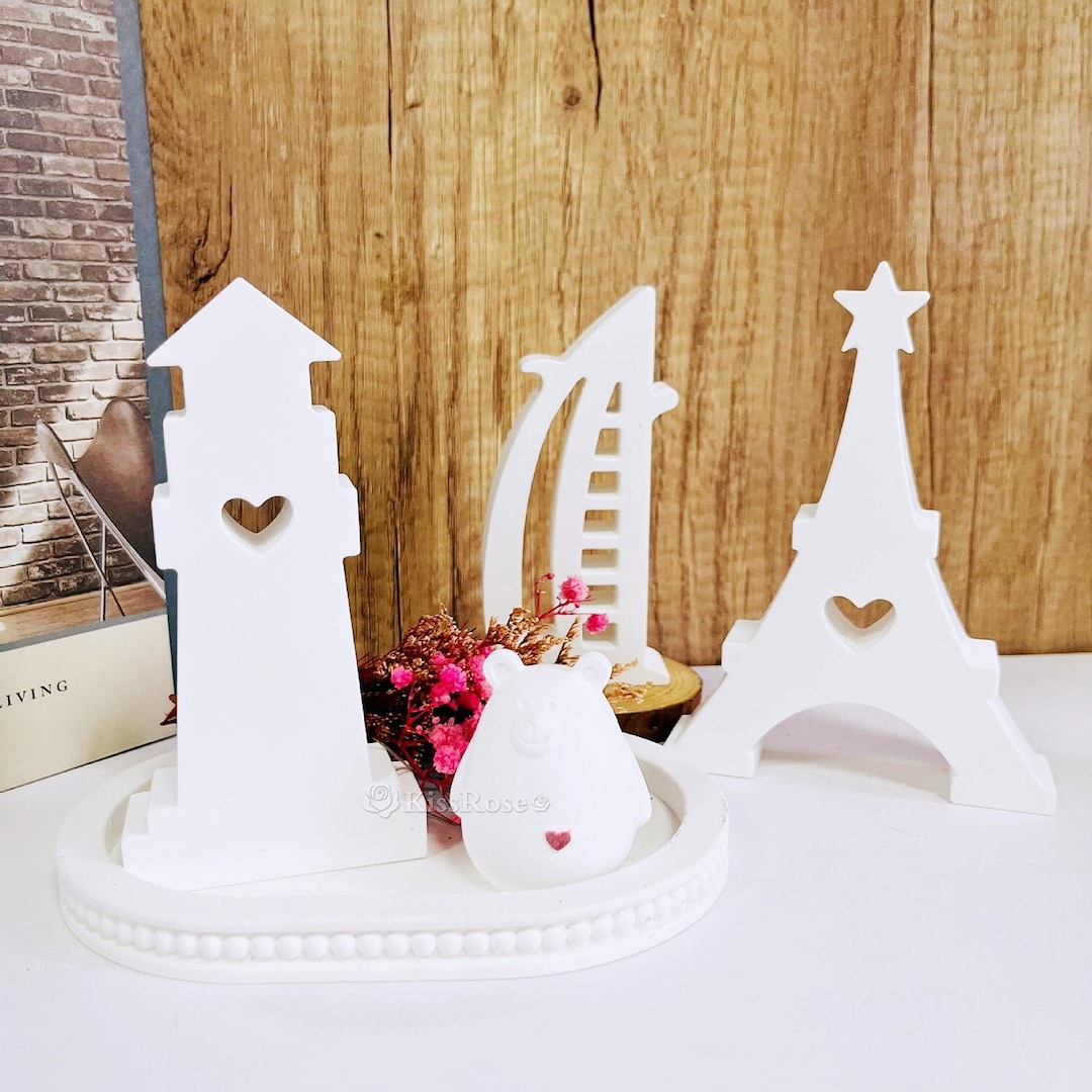 Diffusing Tower Hollow Lighthouse Silicone Mold-eiffel Tower Concrete Mold-heart-shaped ...