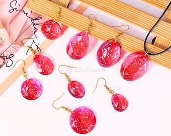 Molde de silicone com pedras preciosas facetadas com furo - Molde de resina para pingente de brinco cabochão - Molde de brinco de gema oval/gota - Molde de joia epóxi - Artesanato de resina