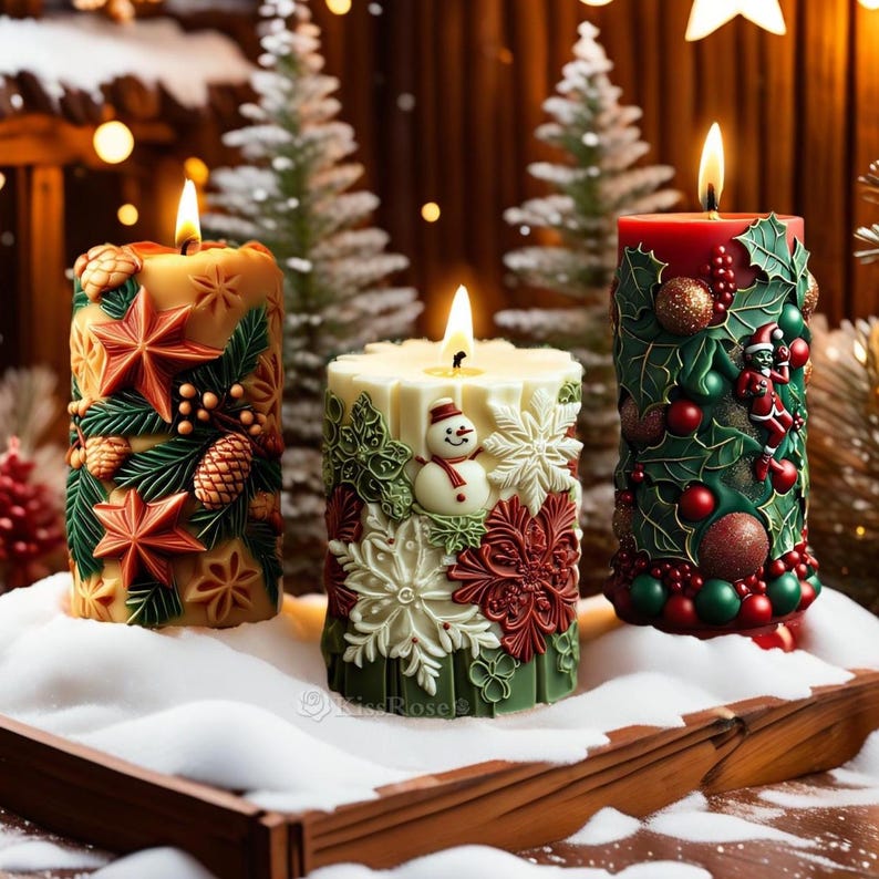 Festive Pillar Candles