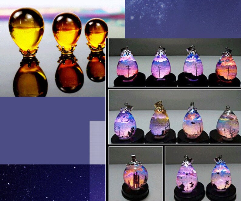 DIY Grace 3 tamaños forma de huevo molde de silicona de alta calidad/molde de resina de pendiente/molde colgante de collar DIY/ imagen 4