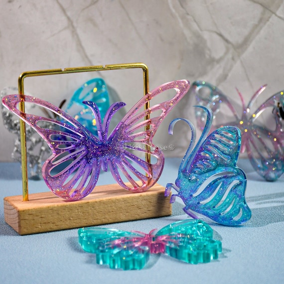 Heart & Butterfly Silicone Mold For DIY Resin Crafts - Make Your Own Shaker Keychains & Jewelry