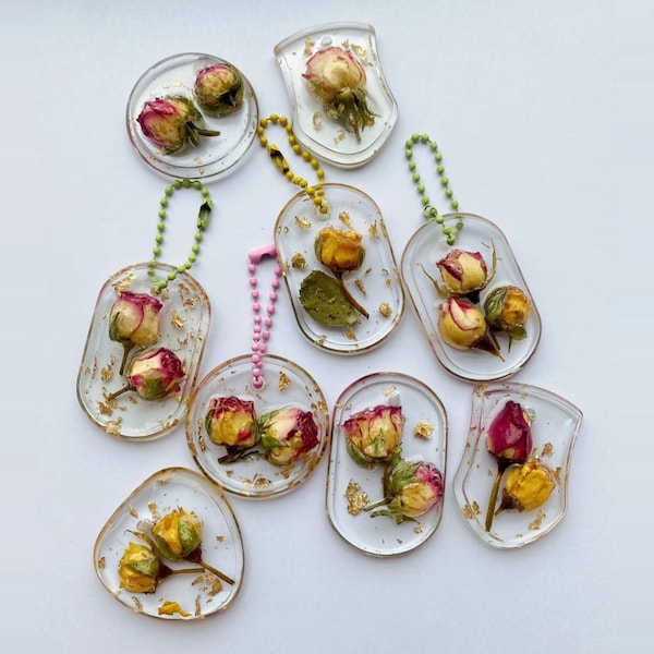 Moldes de resina para colgantes de 6 estilos: molde de silicona para llaveros, molde para colgantes de joyería, molde para colgantes de collar brillantes, molde para colgantes de muestra.