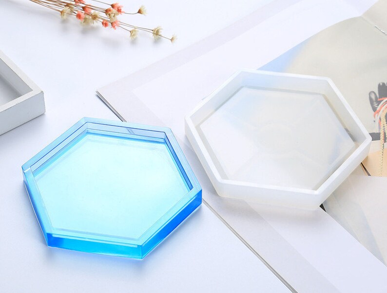 Round Hexagonal Square Resin Silicone Mould Coaster Silicone Mold Resin Cabochons DIY Mold Silicon Resin Mold Epoxy Resin Craft Mold