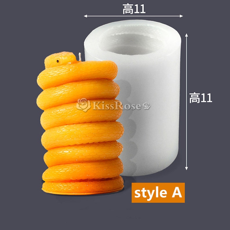 Coiled Snake Candle Holder Moldsilicone Coiled Snake Etsy