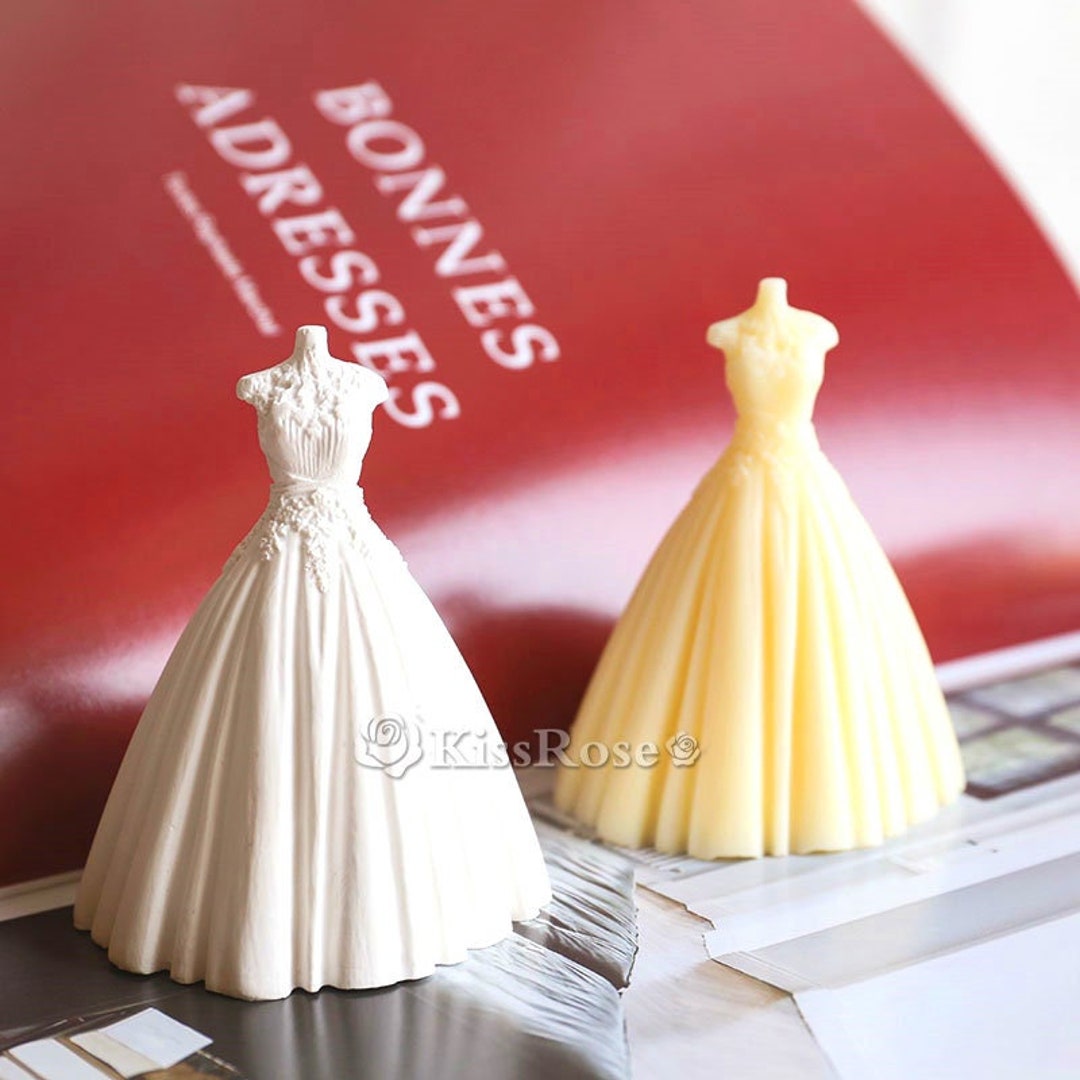 Beautiful Wedding Dress Candle Moldwedding Dress Aromatherapy Etsy