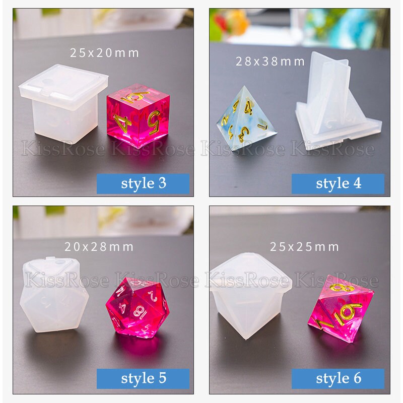 DND Dice Moldtrpg Silicone Dice Moldpolyhedral Dice Moldd20 Etsy