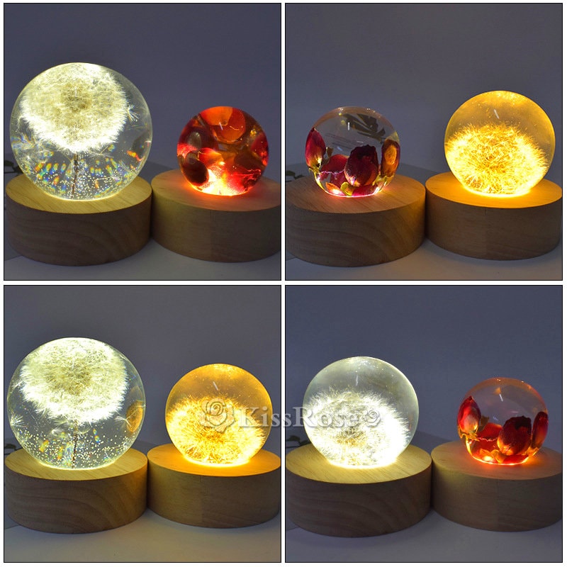 Moule sphérique en silicone, 5 tailles, moules sphériques en résine, moule à boule ronde, lampe à boule, moule en résine époxy, moule en résine, moule