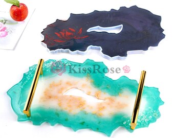 Creative silicone coaster mold-Irregular fruit plate resin molds-Resin jewelry desktop DIY-Silicone fruit dish mold-Silicon tea tray mold