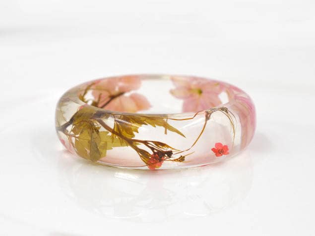 CJIAYUJEW Set di braccialetti rigidi in acrilico da donna