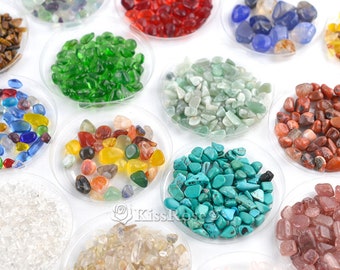 Mixed irregular small stones for resin craft-Crushed crystal stone as silicone mold fillers-Resin mold natural colored stone fillers