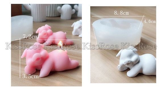 Kawaii Piggy Candle Mold Pig Candle Silicone Molds for Candle Making Candle  Craft Mold Soap Mold Resin Molds Baking Molds 