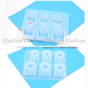 New style rectangular top ring mold silicone mold ring resin molds jewelry mold 17mm-22mm ring mold for ring making