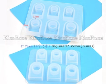 New style rectangular top ring mold silicone mold ring resin molds jewelry mold 17mm-22mm ring mold for ring making
