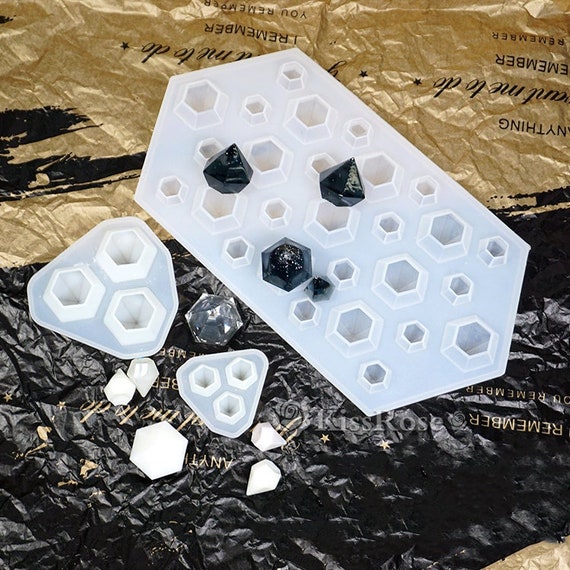 Small Crystal Hole Mold Epoxy Resin Silicone Molds Cake Decorating Molds  1pc Set