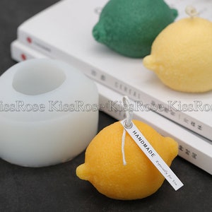 Kawaii lemon candle mold fruit candle silicone molds for candle making candle craft mold soap mold resin molds baking molds