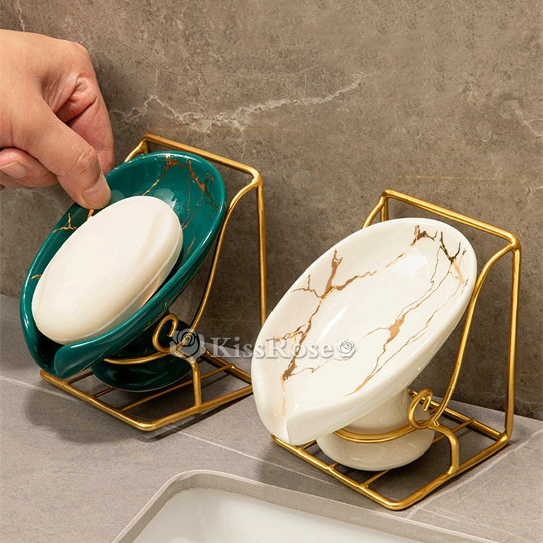 lungmongkol shop ceramic soap dish with self draining tray for bar