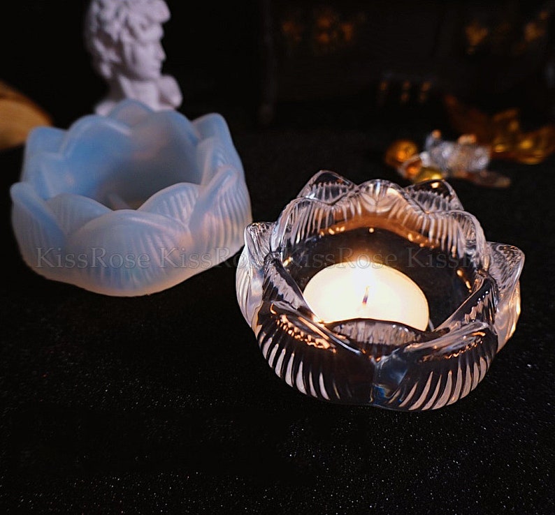 Lotus Candle Holder Moldsilicone Mold for Resin Ashtray Etsy