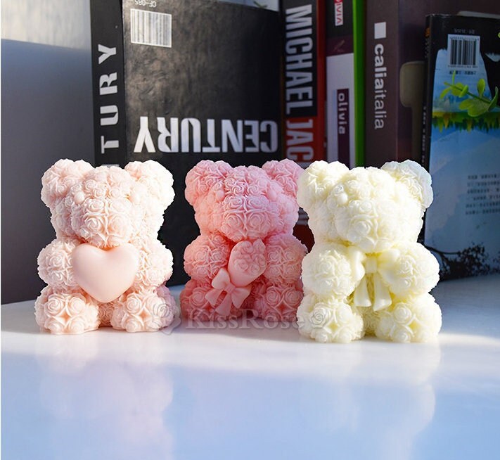 Siliconify Rose Bear Candle Mold DIY Heart Bouquet Shape For Romantic  Flower Candles, Perfect For Valentines Day Gifts! From Cong09, $10.28