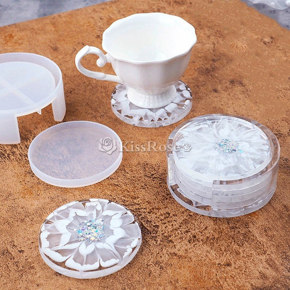 Round Coaster Resin Mold-silicone Coaster Mold-epoxy Resin Coaster