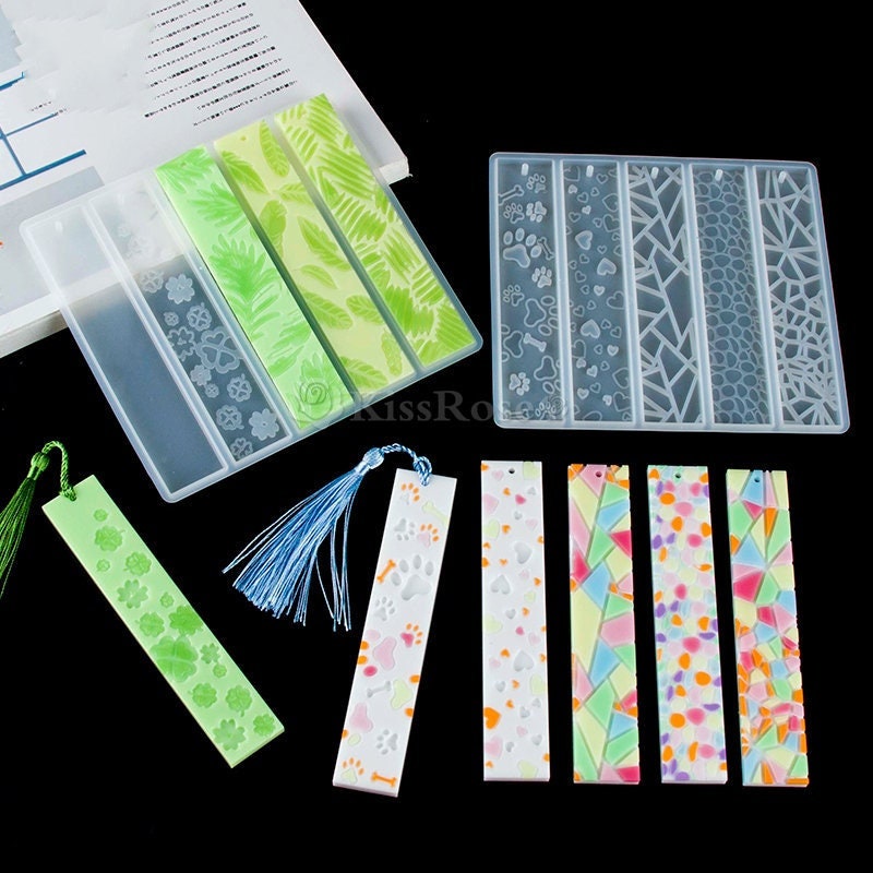 CRASPIRE DIY Bookmark Silicone Molds, Resin Casting Molds, For UV