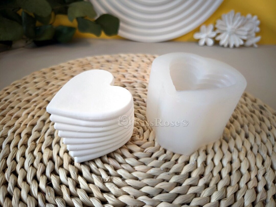 Moules à Bougies En Forme De Cœur - Pour La Saint-Valentin, La Décoration De La Maison - Pour Plâtre, Argile, Bricolage Anulely