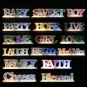 Molde de resina de letras en inglés-Palabras en inglés Molde de silicona-Amor Hogar Decoración familiar Luz nocturna Molde-Resina epoxi Hormigón Yeso Alfabeto Molde