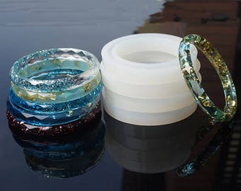Silicone bracelet mold - Flexible resin bangle molds - Gem bracelet moulds - Rhombic jewelry bracelet molds for craft