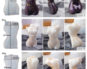 SILICANDO Silicone Mold Woman Body, Female Candle Mold For Soy Wax, Plaster Resin Casting, Epoxy Human Mold For Resin Casting, Homemade Soap Making DIY Craft 9 thumbnail image