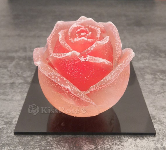 3D Rose Ice Molds Large Ice Cube Trays Make 4 Giant Cute Flower