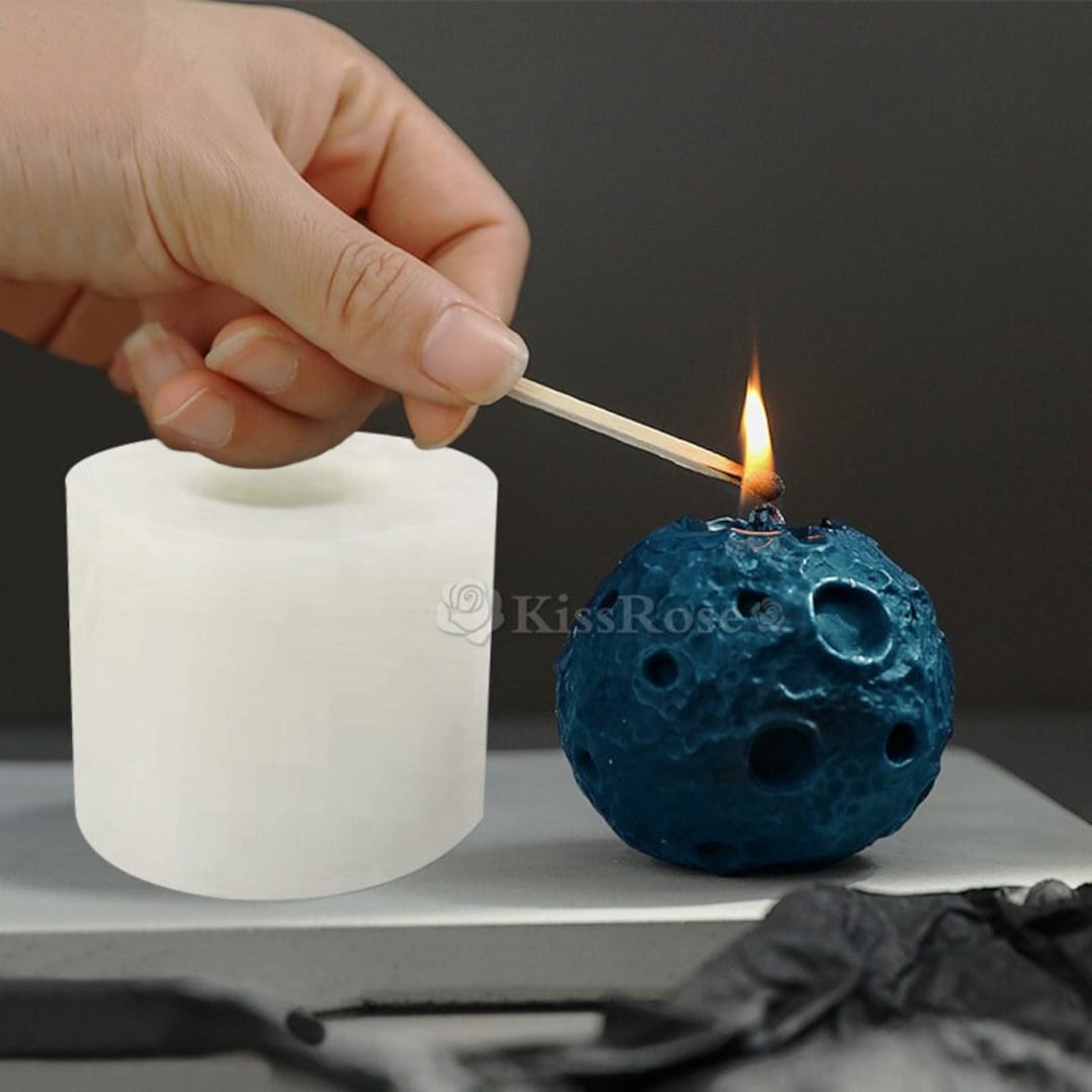 Sphere Moon Silicone Candle Mold-planet Candle Silicone Mold-3d Sphere  Mold-scented Candle Mold-pillar Candle Mold-diy Beewax Candle Mould -   Israel