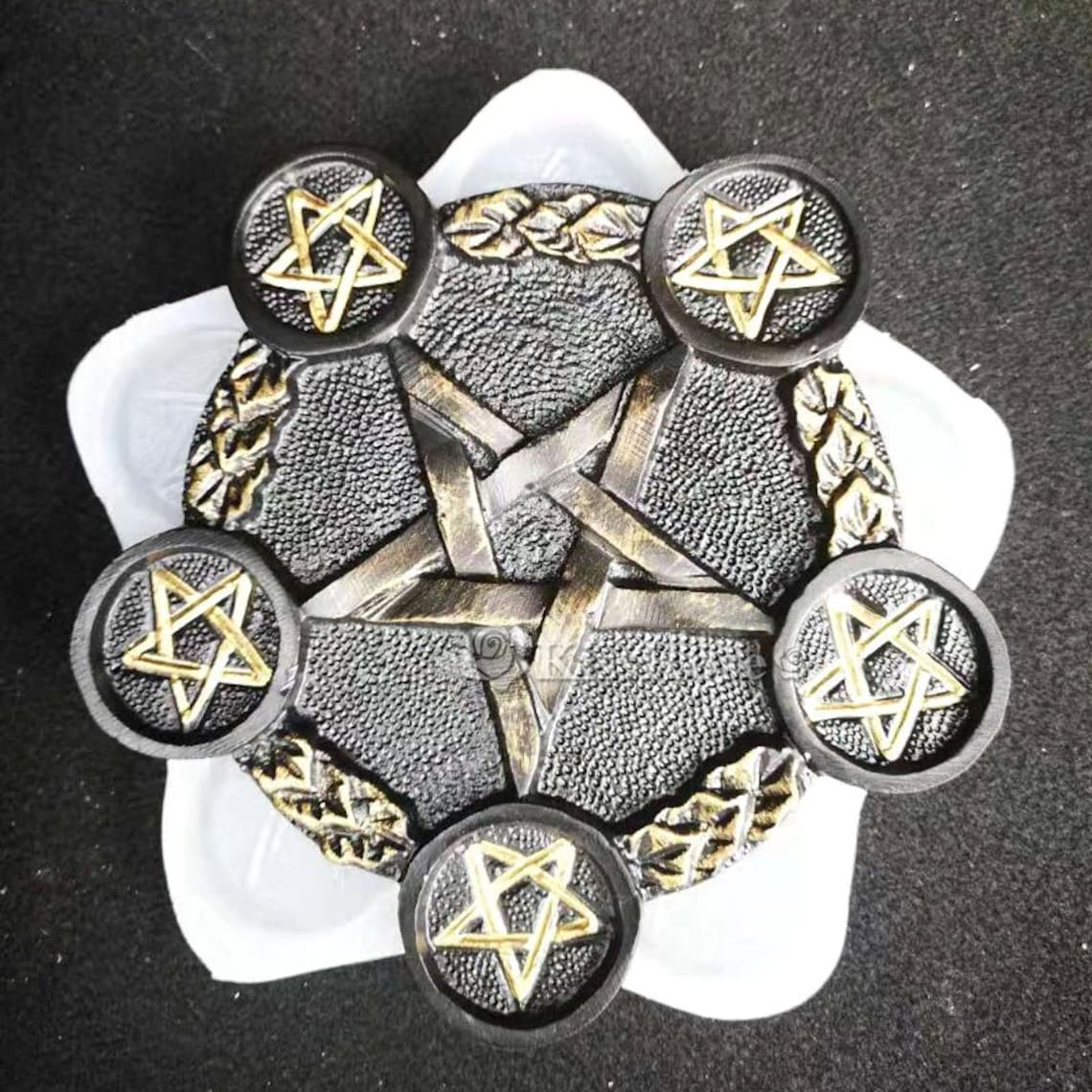 Pentagram Silicone Candle Holder MoldGothic style candle Etsy