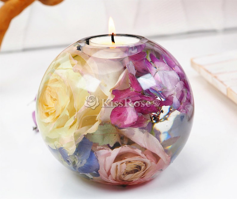 Sphere Candle Holder Resin Moldball Candle Holder Silicone Etsy