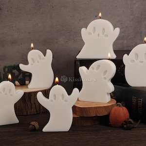 Halloween silicone mold-cute ghost candle mold-scented candle mold-scented stone mold-gypsum/concrete/raysin/epoxy resin ghost ornament mold