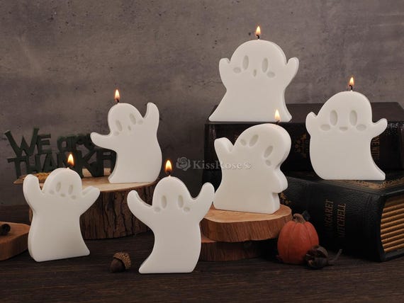 Halloween silicone mold-cute ghost candle mold-scented candle mold-scented stone mold-gypsum/concrete/raysin/epoxy resin ghost ornament mold