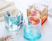 Big Penholder Silicone Mold Succulent Box resin molds Flower pot resin mould Decoration mold Hexagon Circle and Square Pen Holder mold