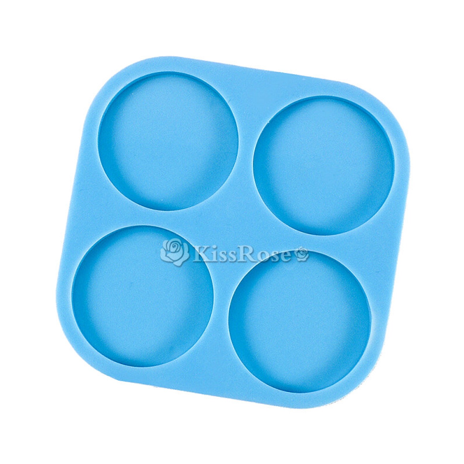 4 Grids Round Silicone Moldround Biscuit Moldround Fondant Etsy