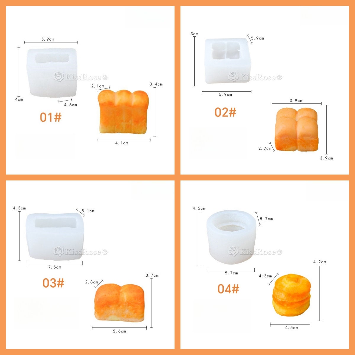 Set 4 Mini Stampi In Silicone Per Plumcake | Teglie Rettangolari Antiaderenti | Senza BPA | Flessibili Per Pane, Toast E Brownie