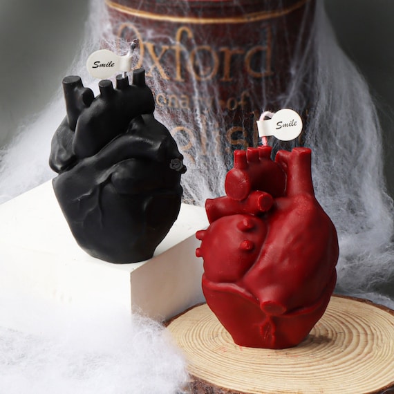 Creative Silicone Heart Mold-heart Candle Mold-aroma Candle Mold-human  Organ Plaster Mold-halloween Decorative Resin Mold-heart Silicon Mold 
