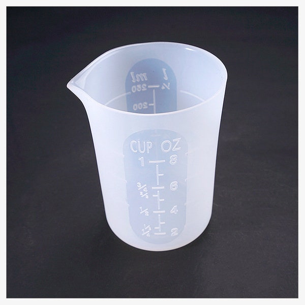 250ml silicone measuring cup with scale Resin mixing cup making tool Disposable silicone cup resin container tool cup for resin craft making