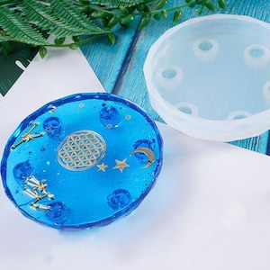 Jewelry stand Silicon Resin Mold - ROUND Resin Silicone Mould- Epoxy Resin Craft Mold -Jewelry table Silicone Mold Resin Cabochons -DIY Mold